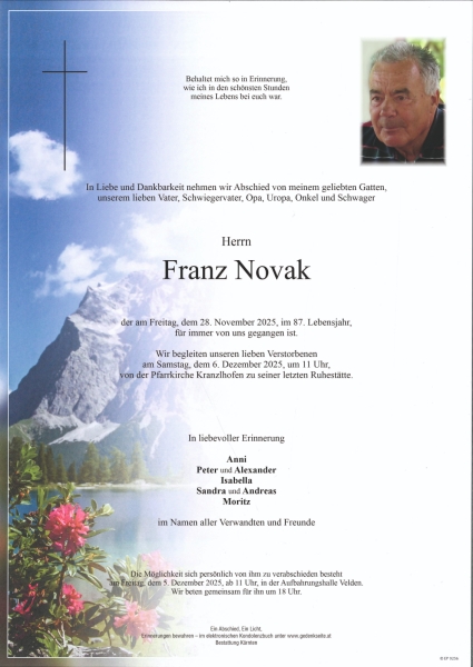 Parte von Franz Novak