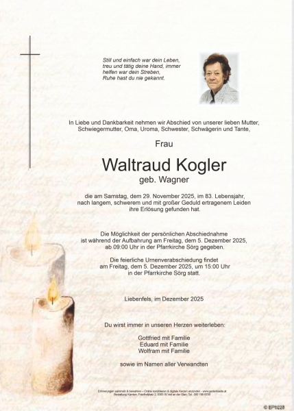 Parte von Waltraud  Kogler