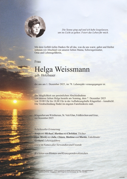 Parte von Helga Weissmann