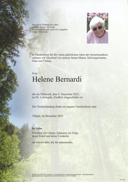 Parte von Helene Bernardi