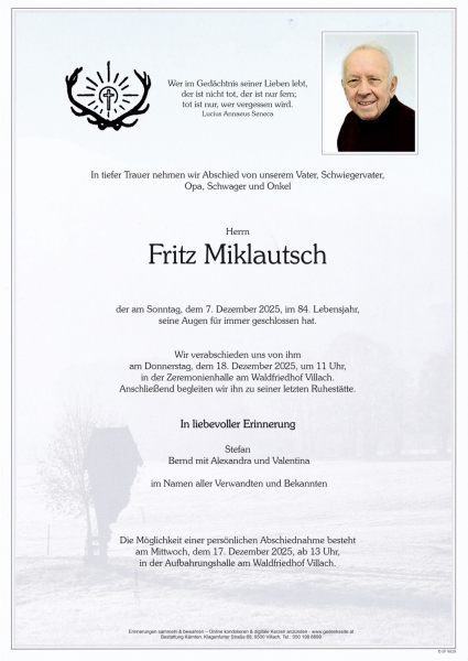 Parte von Fritz Miklautsch