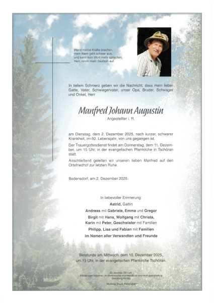 Parte von Manfred Johann  Augustin