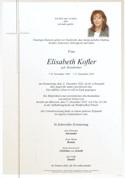 Parte von Elisabeth  Kofler