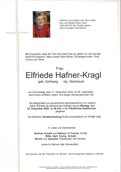 Parte von Elfriede Hafner-Kragl
