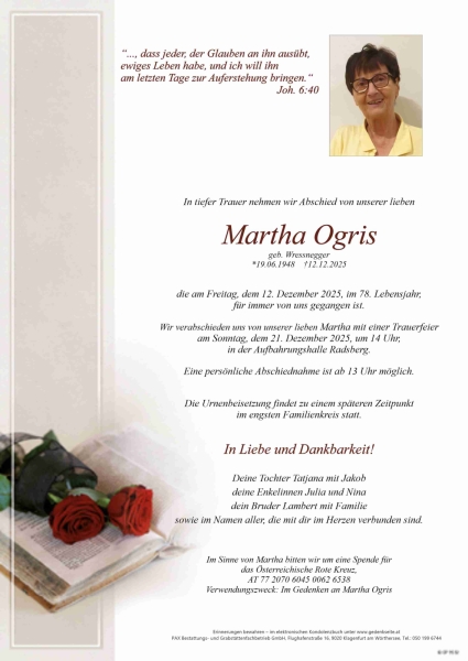 Parte von Martha  Ogris