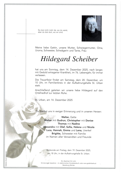 Parte von Hildegard  Scheiber
