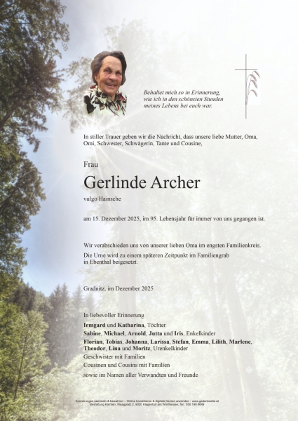 Parte von Gerlinde Archer