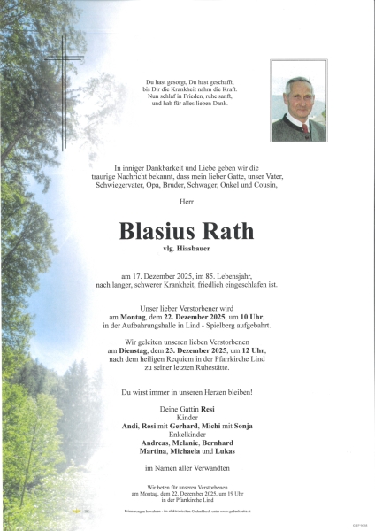 Parte von Blasius Rath