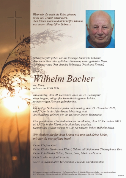 Parte von Wilhelm Bacher