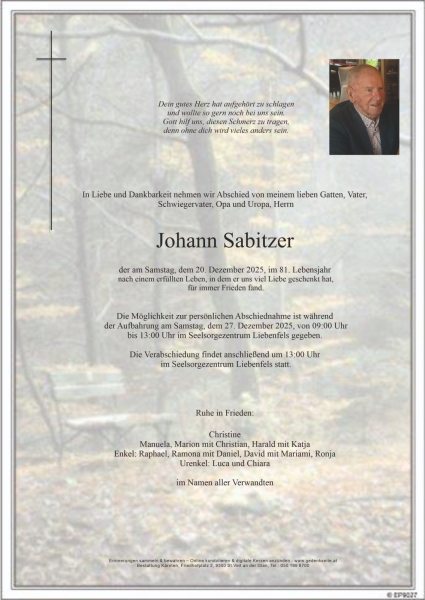 Parte von Johann Sabitzer