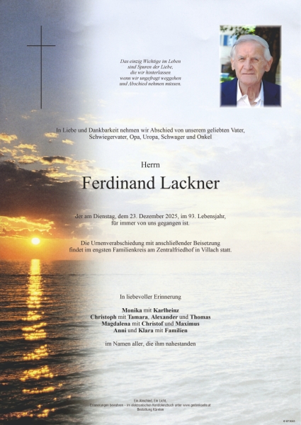 Parte von Ferdinand Lackner