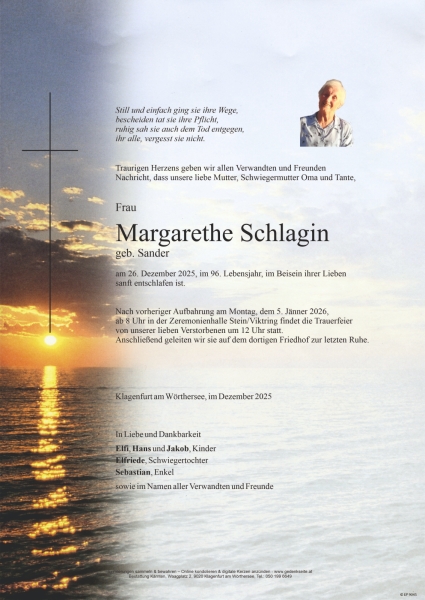 Parte von Margarethe Schlagin