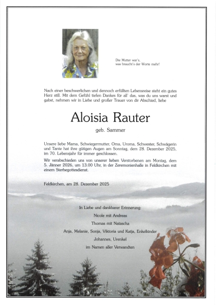Parte von Aloisia  Rauter