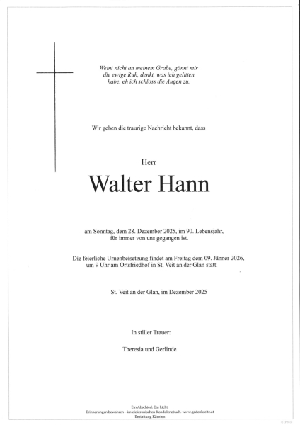 Parte von Walter Hann