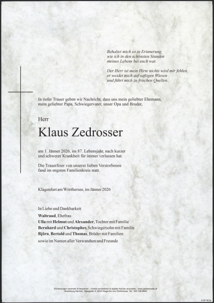 Parte von Klaus Zedrosser