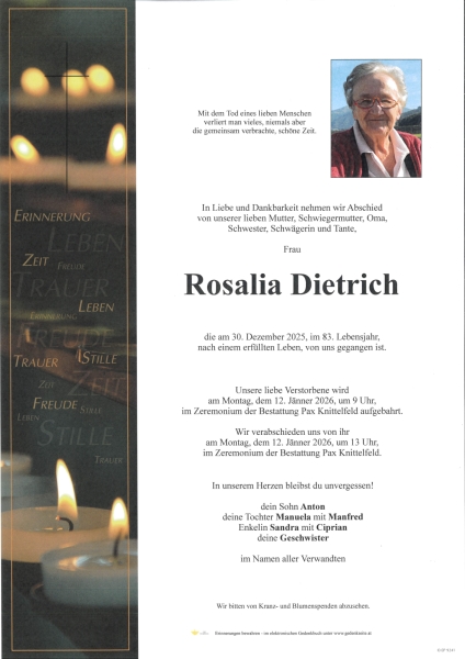 Parte von Rosalia Dietrich