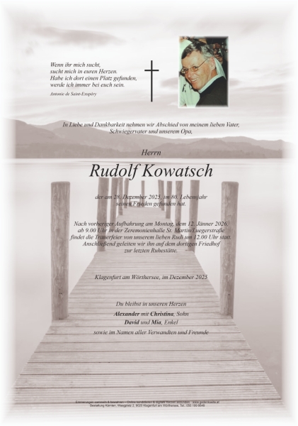 Parte von Rudolf Kowatsch