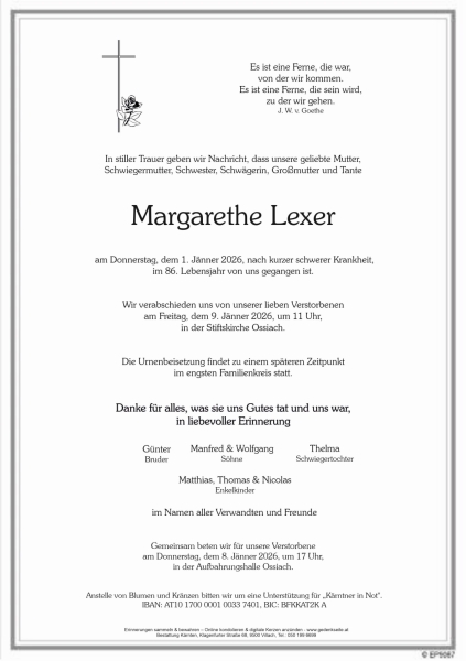 Parte von Margarethe Lexer
