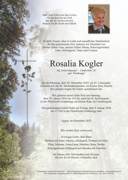 Parte von Rosalia Kogler