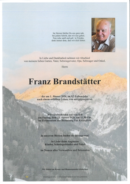 Parte von Franz Brandstätter