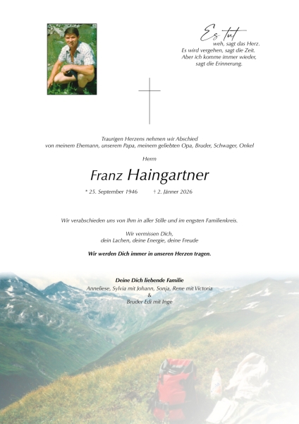 Parte von Franz Haingartner