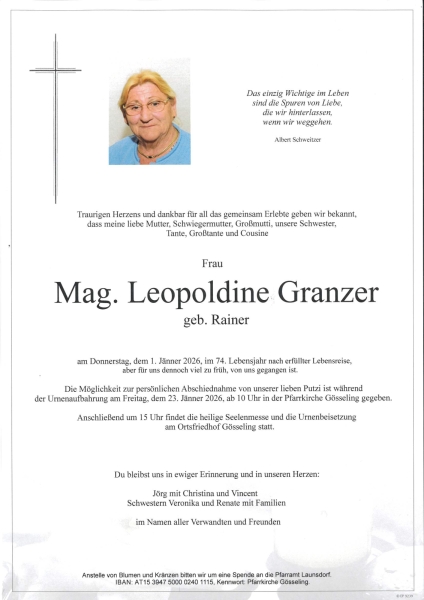 Parte von Leopoldine Granzer