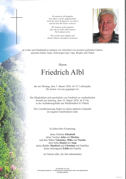 Parte von Friedrich Albl