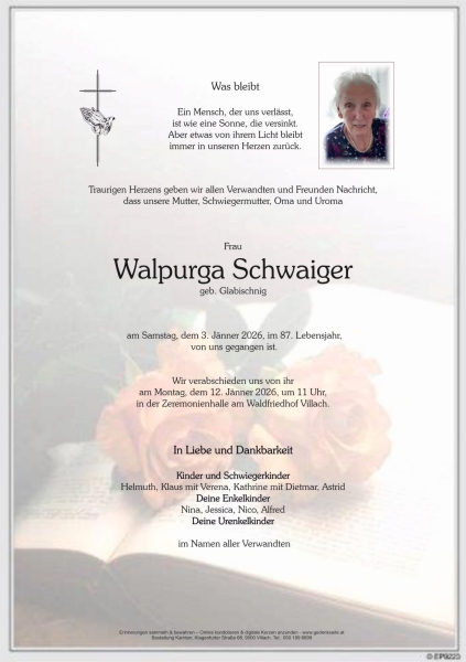 Parte von Walpurga Schwaiger