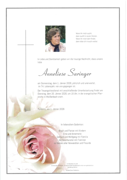 Parte von Anneliese Saringer