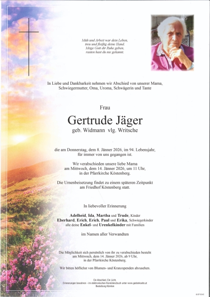 Parte von Gertrude Jäger