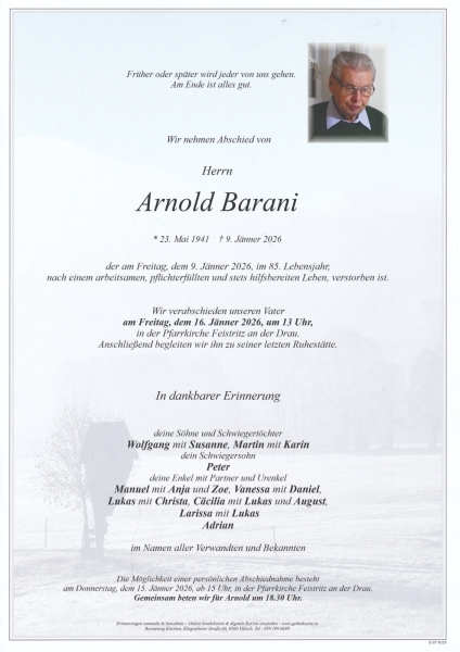 Parte von Arnold Barani