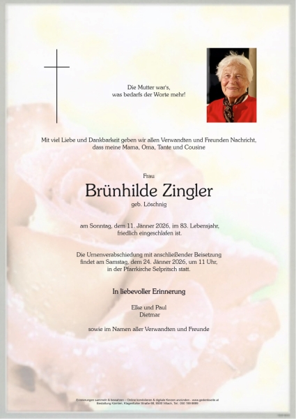 Parte von Brünhilde  Zingler