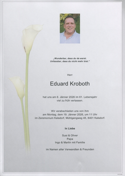 Parte von Eduard  Kroboth