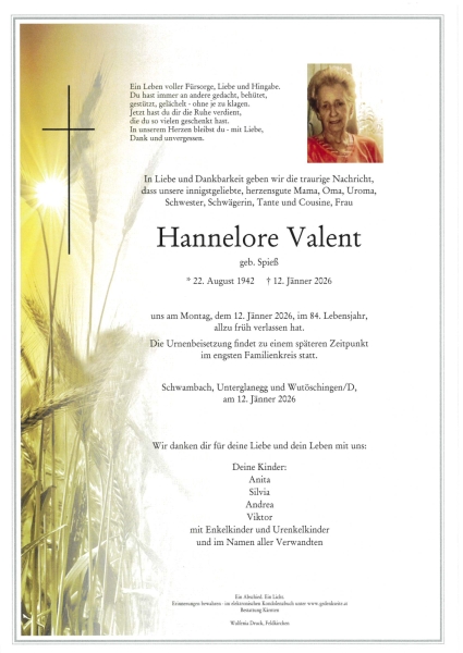 Parte von Hannelore Valent
