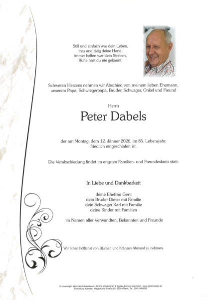 Parte von Peter Dabels