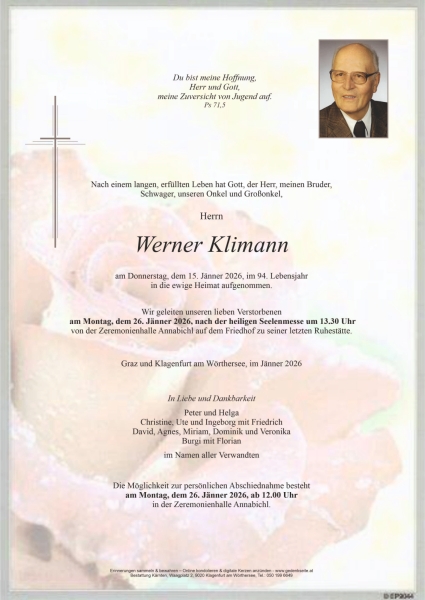 Parte von Werner Klimann
