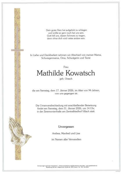 Parte von Mathilde Kowatsch