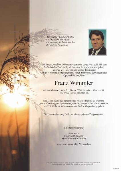 Parte von Franz Wimmler