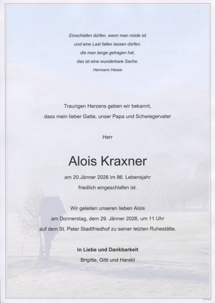 Parte von Alois Kraxner