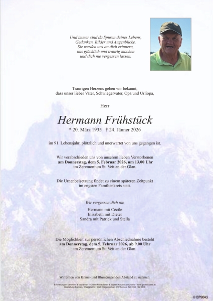 Parte von Hermann Frühstück