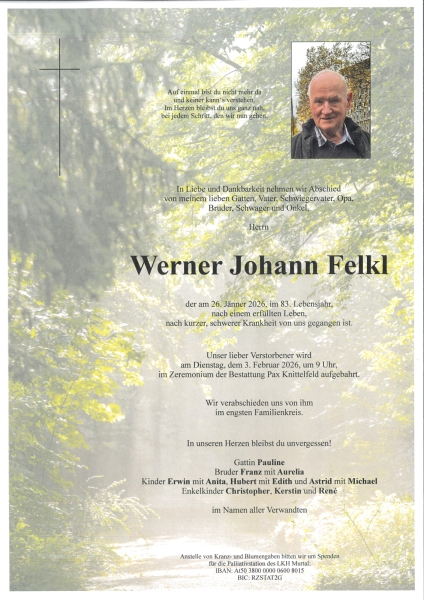 Parte von Werner Johann Felkl