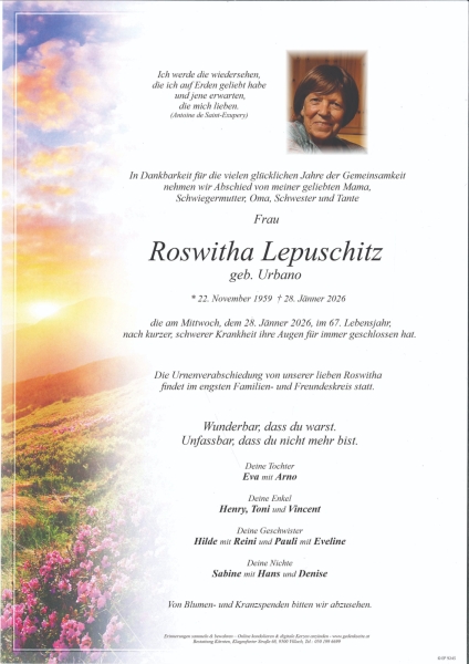 Parte von Roswitha Lepuschitz