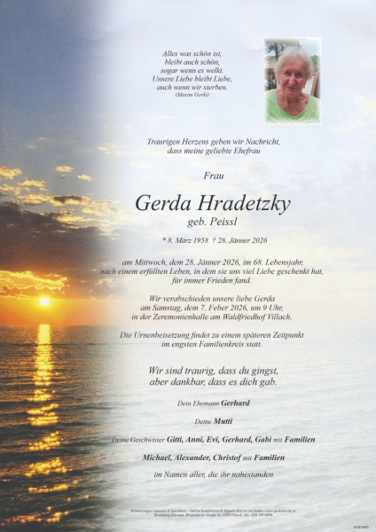 Parte von Gerda  Hradetzky