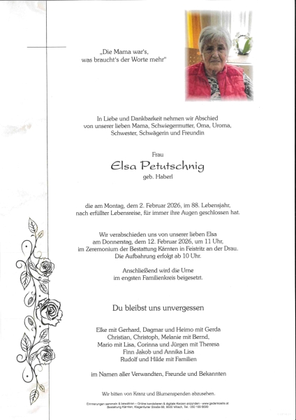 Parte von Elsa Petutschnig