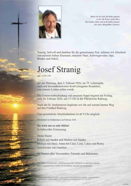 Parte von Josef Stranig