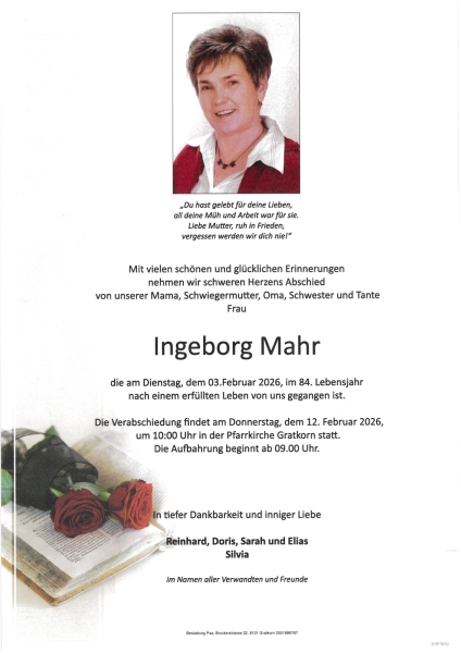 Parte von Ingeborg Mahr