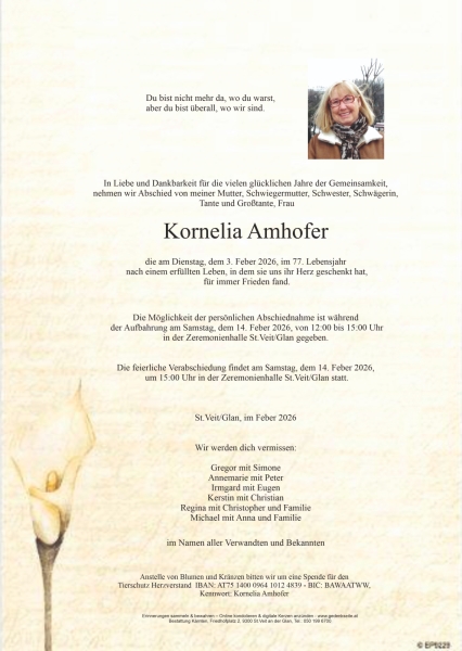 Parte von Kornelia  Amhofer