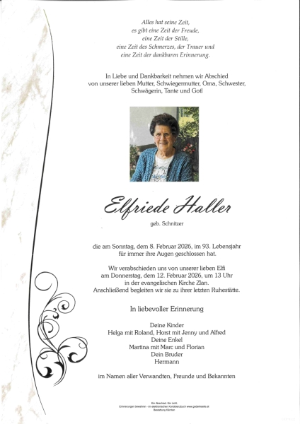 Parte von Elfriede Haller