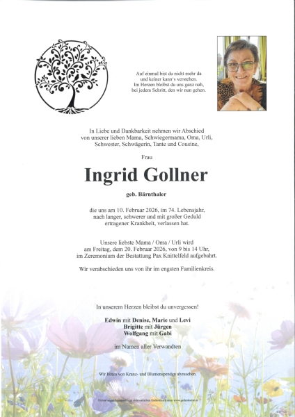 Parte von Ingrid Gollner