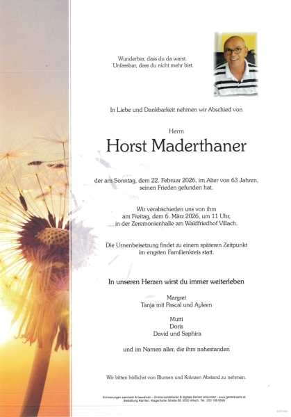 Parte von Horst Maderthaner